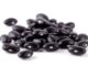Some black beans on white background