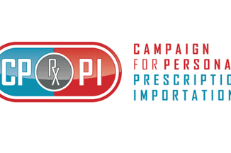 A logo of CPPI with phase of "campaign for personal prescription importation"