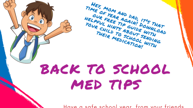 IG Backtoschoolmedtips-Healthylivinglinks A banner of back to shool me tips