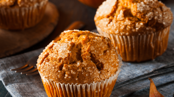 Some cakes of pumpkin muffins