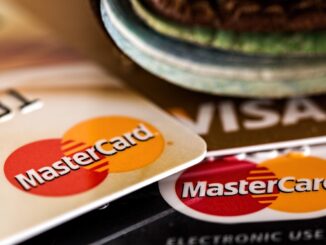 Some bank cards with master and visa