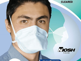 A poster of FDA-NIOSH with a man wearing mask