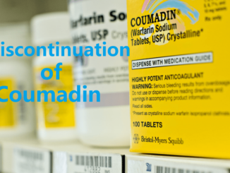 The box of Coumadin-Warfarin sodium and the "Discontinuation of Coumadin"
