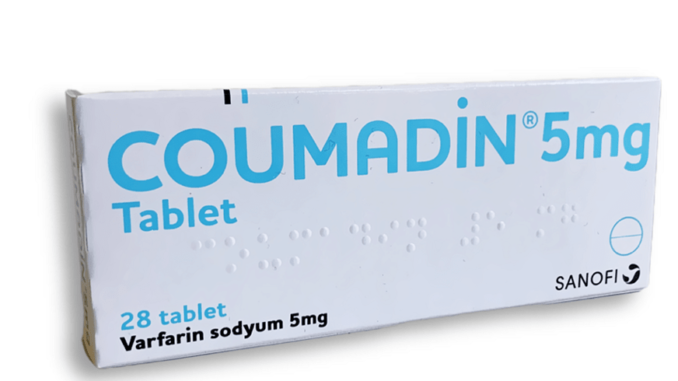 Coumadin1-5mg-Healthylivinglinks The box of Coumadin 5mg with 28 tablets.